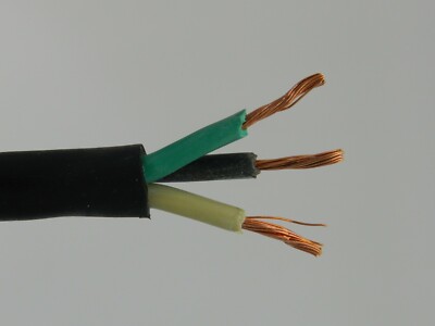 250 ft 18/3 SJOOW SJO SJ Black Rubber Cord Outdoor Flexible Extension Wire/Cable