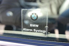 4x BMW Alarm Sticker | Theft Burglary Protection Alarm System Auto Vehicle Passenger Car