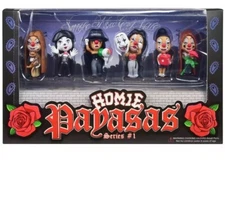 "HOMIE PAYASAS" SERIES 1 FIGURES SET OF 6 PCS 2 INCH EACH BY HOMIES 20454 BX NEW