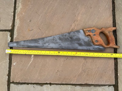 Atemberaubende Vintage Spear & Jackson 700 mm 2 Fuß Plattensäge 10 TPI schöner Holzgriff