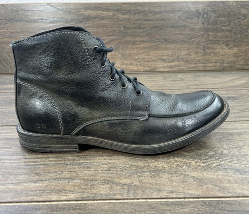 BED STU Mens Black Distressed Leather 