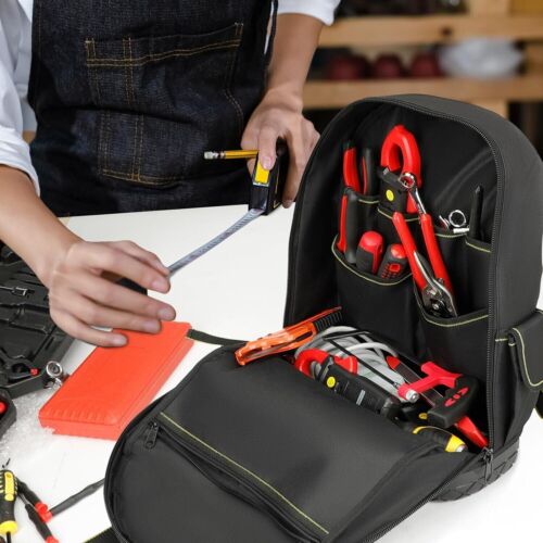 Tool Backpack,Heavy Duty Tool Backpack Bag with Waterproof Molded Base,Durable - Picture 8 of 8