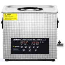 CREWORKS 10L Ultrasonic Cleaner for Machine Parts Auto Tool Jewelry Watch