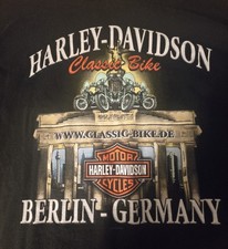 Harley Davidson Berlin Germany Christmas Santa Black Shirt Xl