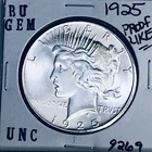 1925 P BU GEM PEACE SILVER DOLLAR UNC MS+++ U.S. MINT RARE COIN 9269