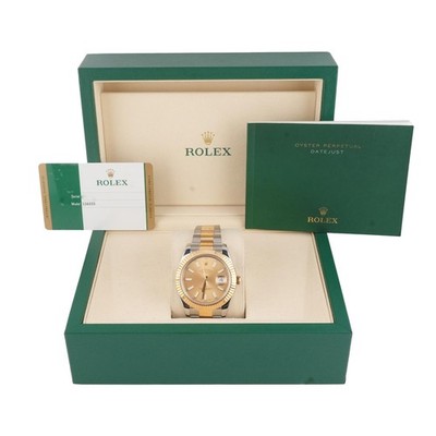Rolex 116333 Datejust II 41mm Champagne Dial Oyster Bracelet Box and Papers 2015