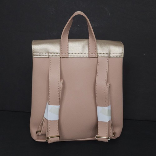 GUESS Backpack Pink Metallic Gold Faux Leather Adjustable Strap - Picture 2 of 10