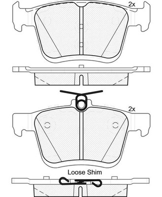 AMERIBRAKES EPS1761A Disc Brake Pad Set