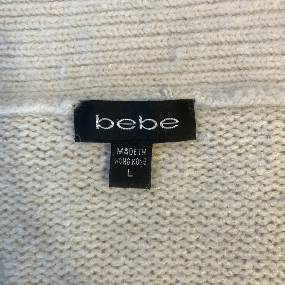 Suéter Bebe Mujer Delantero Talla L Angora Conejo Mezcla Lana de Cordero Y2K Crema Foto 3 de 4