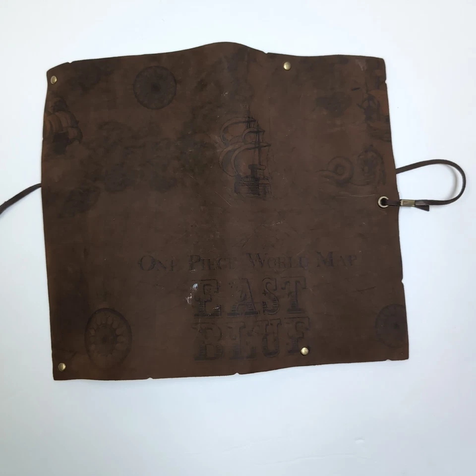 Japan Anime One Piece Leather Rollup Pouch World Map Tool pouch Pencil case - Image 3 of 4
