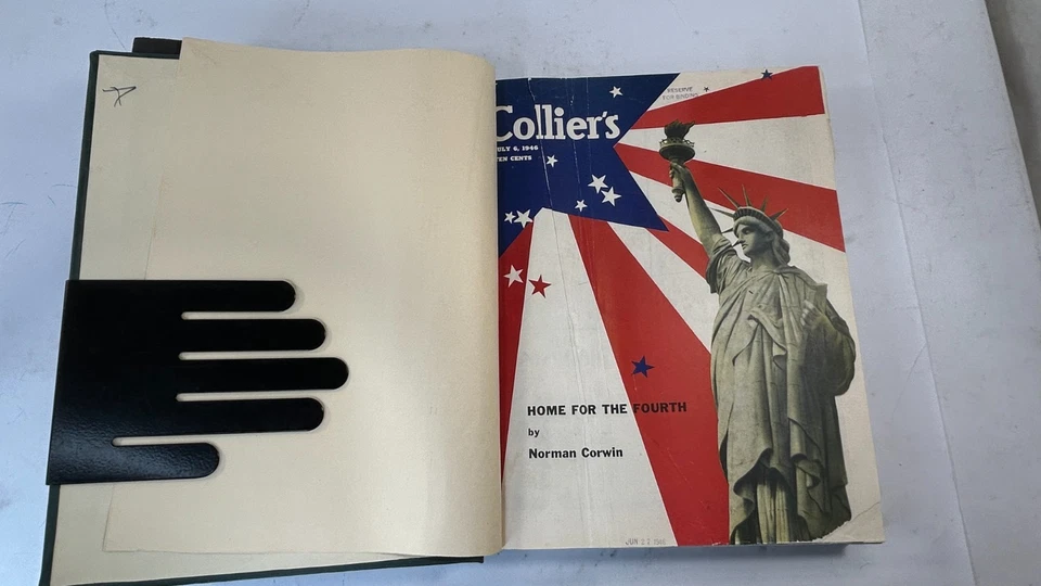 Bound Magazine: Collier's Weekly: July to September 1946 - Image 2 of 4