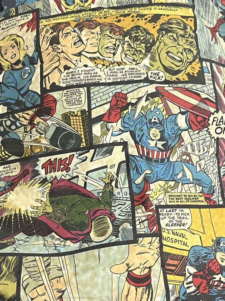 Difícil de encontrar Marvel Comics Super Heroes Juego de sábanas dobles de 3 piezas sábanas planas ajustables 2011 Foto 3 de 4