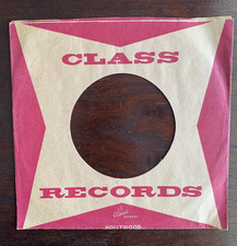 Vintage Class Records 45 rpm Company Sleeve