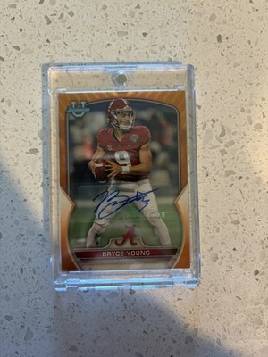 2022 Bowman University Chrome - Auto RC Bryce Young Orange Refractor 15/25 SSP