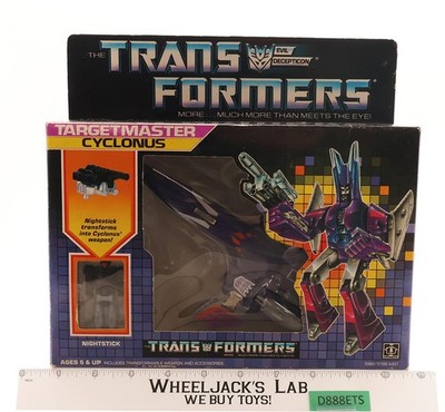 Targetmaster Cyclonus & Nightstick G1 Transformers 1986 Hasbro Vintage NEW MOSC