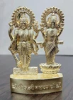Lakshmi Vishnu Idol Golden Metal 6.5 cm Hindu God Statue Home Temple Decor