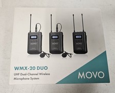 Wireless Lavalier Microphone System - Movo WMX-20 DUO -new