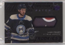 2020 SPx UD Black Obsidian Rookies Purple 15/35 Liam Foudy #ORJ-LF Patch RC 3x1