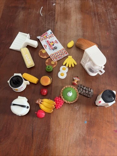 Vintage 1990s-2000s Barbie Doll Food & Kitchen Accessories Lot