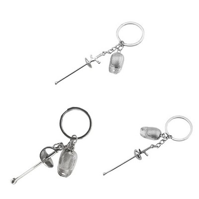 Fencing Keychain Pendant Souvenir for Proms Backpack Birthday Lovers Women Men