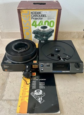 KODAK Carousel 4400 Slide Projector WORKS! W Remote Lens, Tray Manual & Box