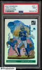 2021 Donruss Downtown! #DT1 Josh Allen Buffalo Bills SSP CASE HIT PSA 9 MINT