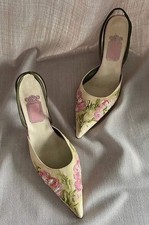 Vintage Pointed Embroidered High Heels