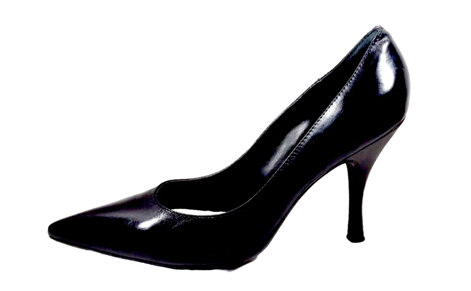 复古 Inspired 60s 风格 BCBGIRLS 女式 8 码尖头高跟鞋黑色细高跟鞋 — 第 4/4 张图片