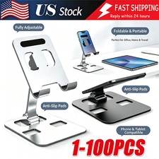 Universal Adjustable Metal Desk Tabletop Phone iPad Tablet Stand lot Foldable US