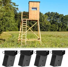Deer Stand Brackets, 4X4 Powder Coated Steel Elevator Brackets for Outdoor Hunti