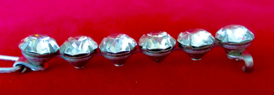 Vintage 2 1/4 Inch Metal & Paste Stone Barrette - Image 3 of 4