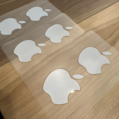 6 Genuine Authentic Apple Stickers-Decals White - Afbeelding 2 van 2