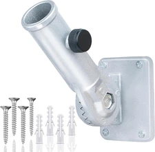 Flag Pole Holder, Adjustable Flag Pole Mount, Metal Flag Holder for Outside, Mul