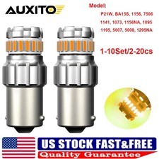 2-20x Auxito 1156 Amber Led Turn Signal Light Bulbs Error Free Anti Hyper Flash