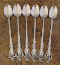 Oneida Brahms Set of 6 Iced Tea Spoons Community Stainless Flatware Lot N