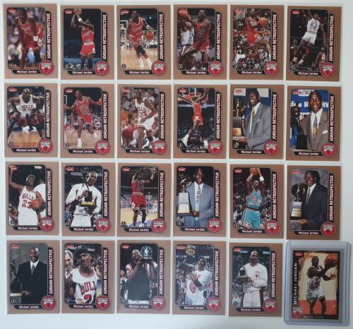 2008 Fleer Michael Jordan Jordan Retrospective (Complete Set of 23+1) - Rare - Picture 1 of 6
