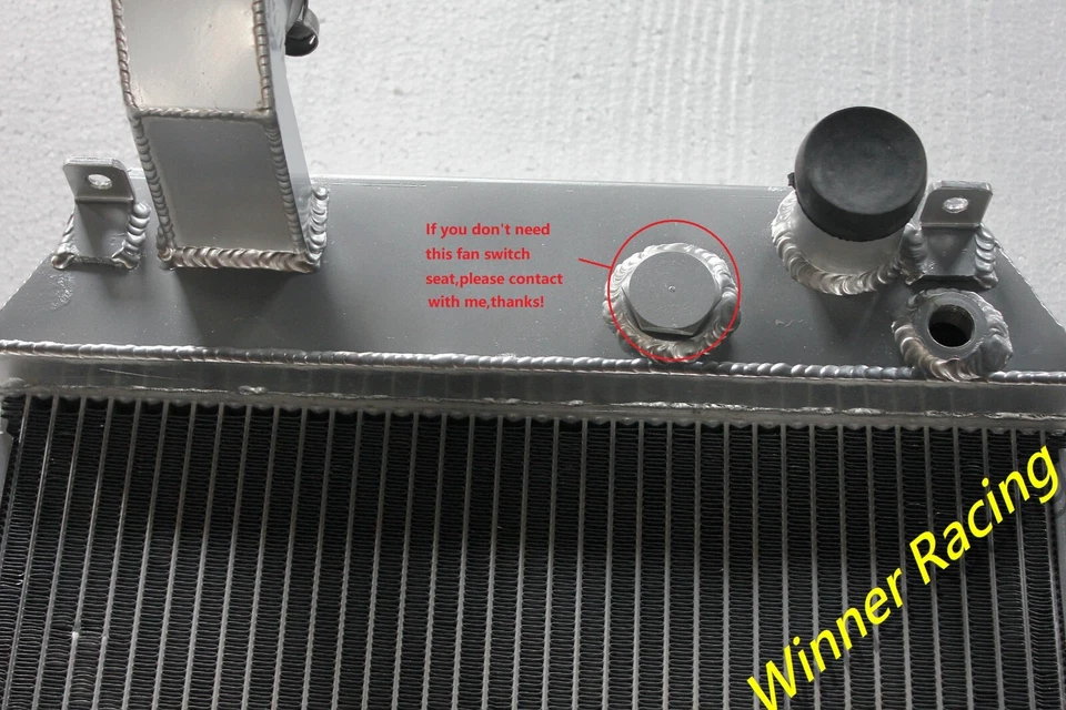 For Morgan Plus Four / +4 2.1L 1964-1968 1965 1966 67 MT Aluminum Radiator - Image 3 of 4