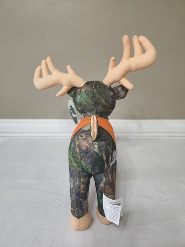 Mossy Oak Camouflage Deer Plush Stuffed Toy Orange Vest NWT - Picture 3 of 5