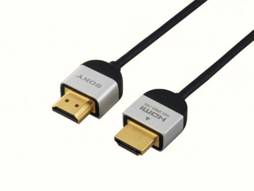 SONY HDMI cable 1.00 m high speed Ethernet-enabled 3D video support DLC-HE10S B - Photo 1/1