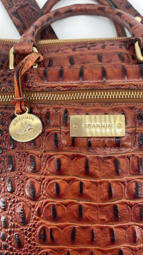 Brahmin Pecan Melbourne Laptoptasche Kroko Muster - Bild 9 von 16