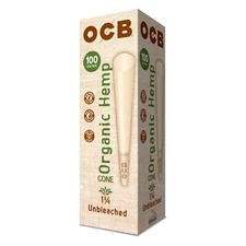 OCB Organic Cones 1 1/4 Unbleached Pre-Rolled Cones 84mm (100 Count Cone Tower)