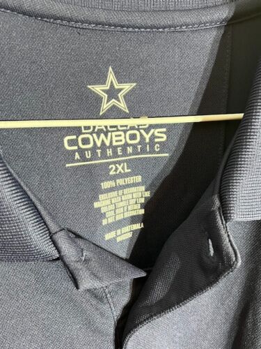 Dallas Cowboys Football Men's 2XL Polo NFL Authentic Navy Blue/Gray Logo NWT - Picture 3 of 6