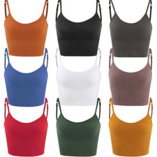 Women Crop Tops Tube Top Streetwear Sleeveless Camis Sport Bra Bralatte