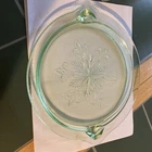 vintage green depression glass plate/lid?