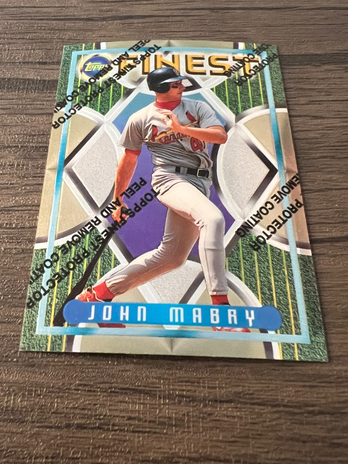 1995 Topps Finest Baseball Card #303 John Mabry, Cardinals (N6)