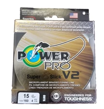 Power Pro Super 8 Slick V2 Onyx 15 lb 150 yds Braided Fishing Line