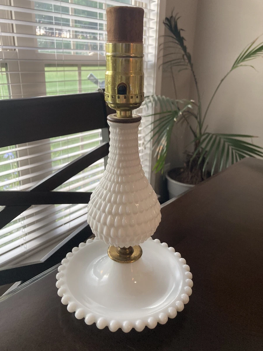 Vintage milk cheap glass lamp