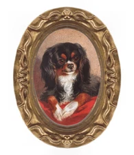 King Charles Spaniel Miniature Dollhouse Art Picture 8107