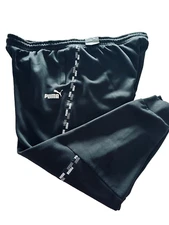 Puma Men's Black Power Tape Fleece Joggers   Size 4XL,XXXXL