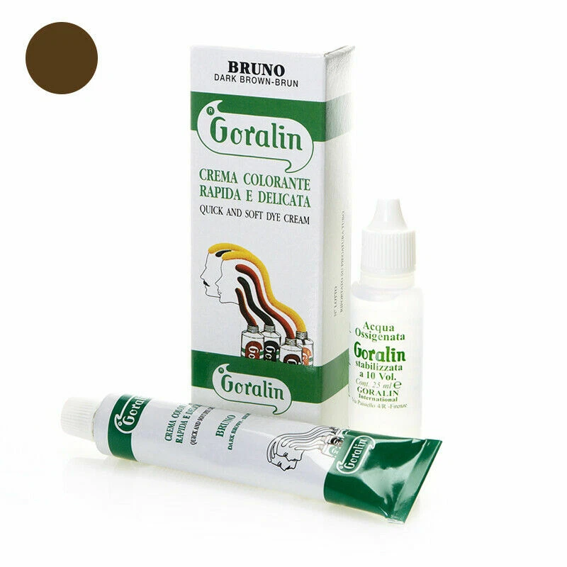 GORALIN CREMA COLORANTE RAPIDA E DELICATA PER BARBA BAFFI CAPELLI BRUNO